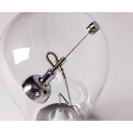 Lampe de table en verre soufflé à la main en cristal de conception unique avec lampes de table en verre métallique pour chambre à coucher